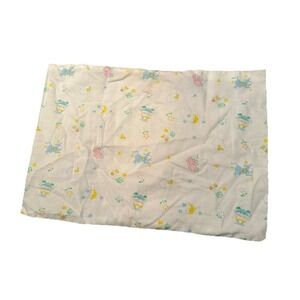 Vintage Baby Pillow Cases Pink Blue Nursery Rhymes 11 X 16